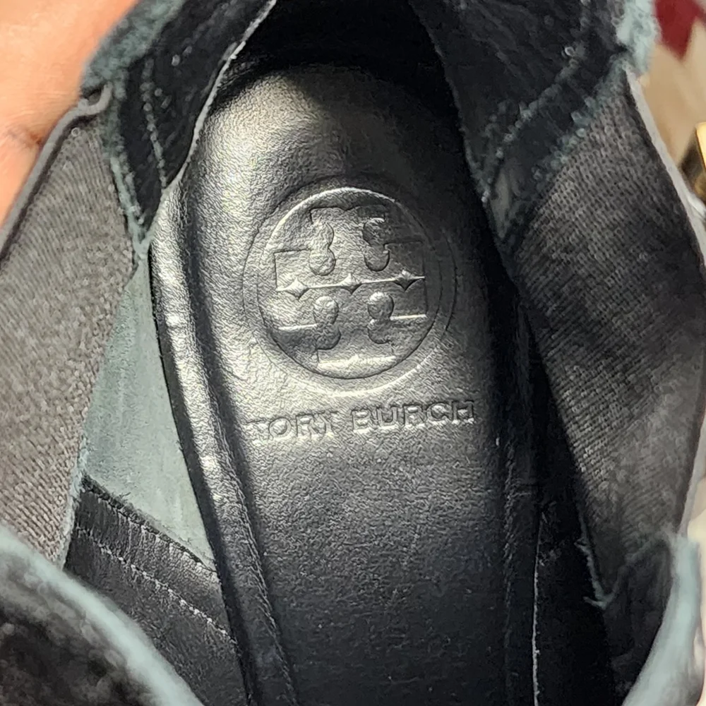 COPY - Tory Burch black suede ankle boots booties size 9.5 - Picture 8 of 10